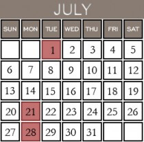 July-Calendar July-Calendar