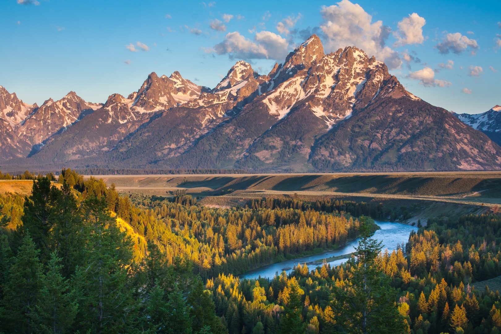 Snake River Overlook with Mountains and Forest